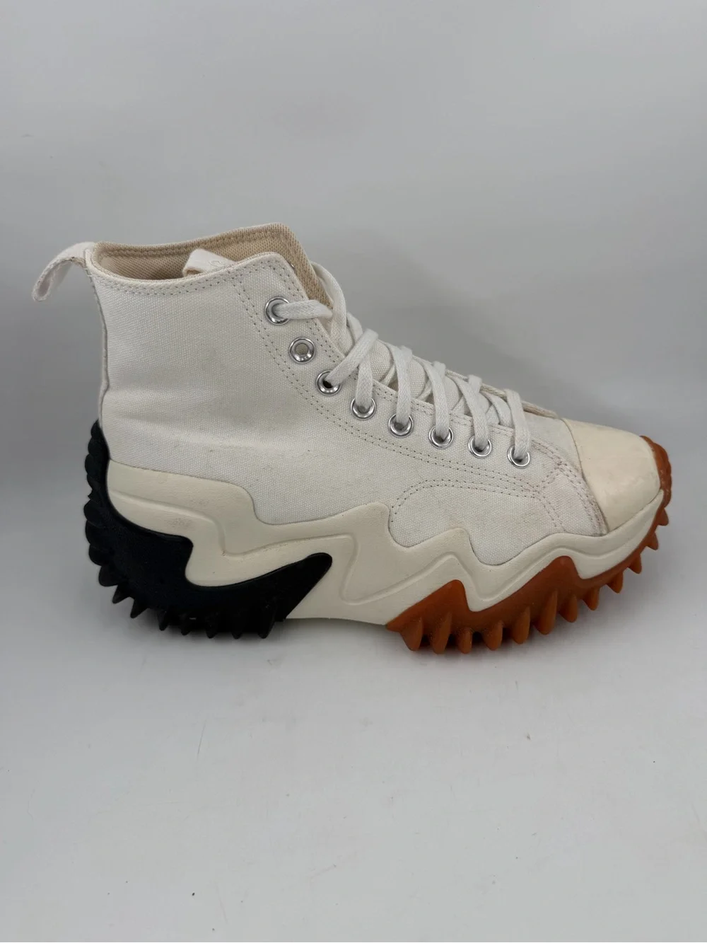 👞 Converse Run Star Motion Hi White canvas Platform Sneakers- M/7 - W/8.5